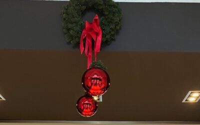 Clubhaus mit Advendsdekoration